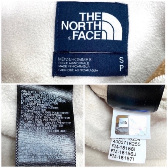 THE North Face Rare Retro Color Block Fleece Quarter Zip Pullover Brown / Cream - Picture 5 of 7